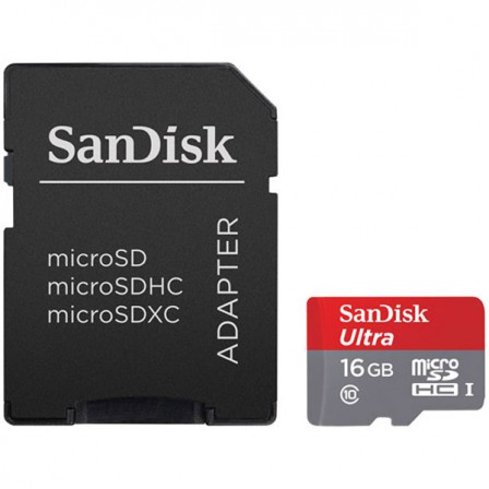 Sandisk Ultra Micro SDHC /16GB + Adapter - کارت حافظه سندیسک ultra micro SDHC/16GB